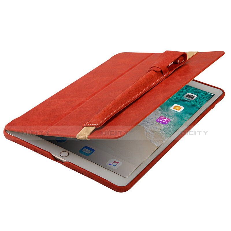 Custodia Pelle Elastico Cover Manicotto Staccabile P02 per Apple Pencil Apple New iPad 9.7 (2017) Rosso
