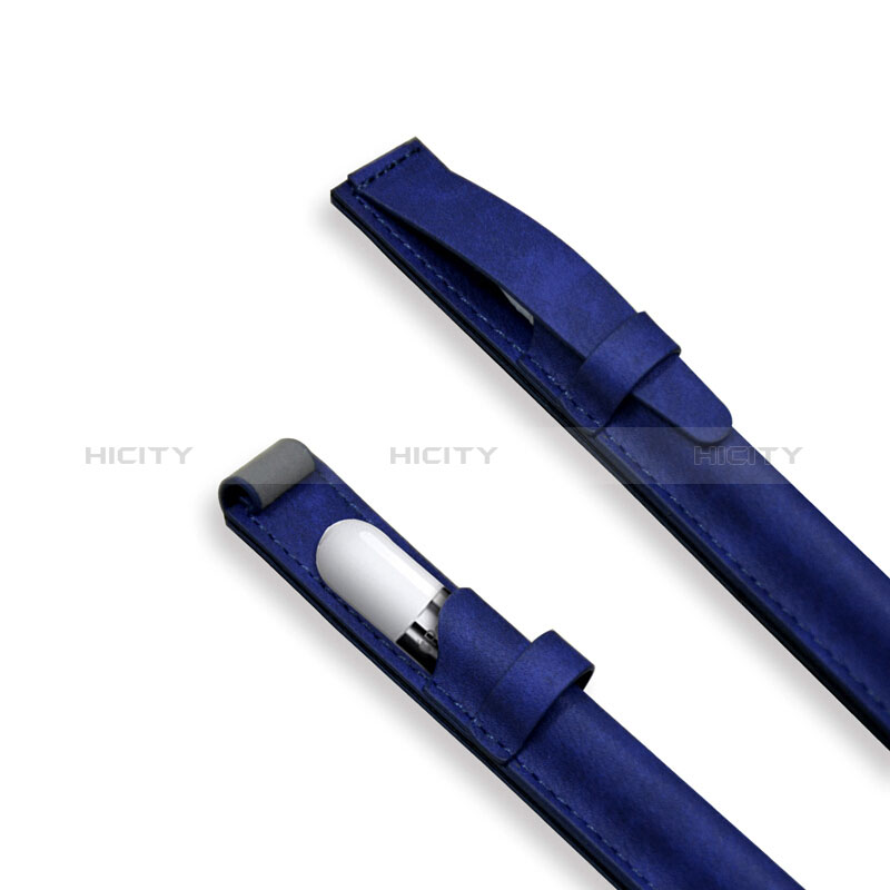Custodia Pelle Elastico Cover Manicotto Staccabile P03 per Apple Pencil Apple iPad Pro 10.5 Blu