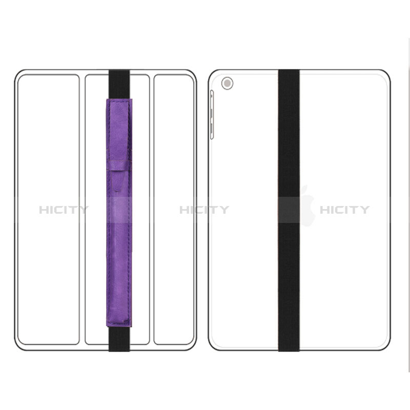 Custodia Pelle Elastico Cover Manicotto Staccabile P03 per Apple Pencil Apple iPad Pro 10.5 Viola