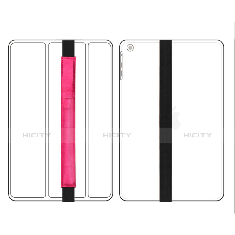 Custodia Pelle Elastico Cover Manicotto Staccabile P03 per Apple Pencil Apple New iPad 9.7 (2017) Rosa Caldo