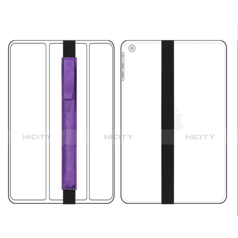 Custodia Pelle Elastico Cover Manicotto Staccabile P03 per Apple Pencil Apple New iPad 9.7 (2018) Viola