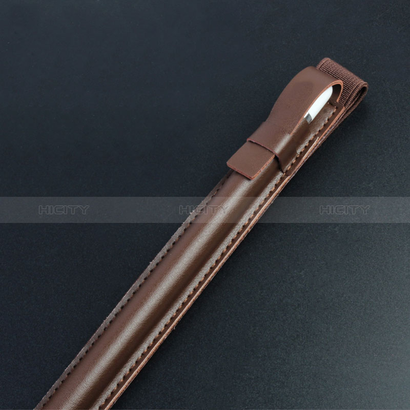 Custodia Pelle Elastico Cover Manicotto Staccabile P04 per Apple Pencil Apple iPad Pro 10.5 Marrone
