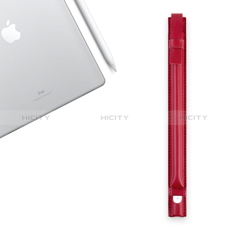 Custodia Pelle Elastico Cover Manicotto Staccabile P04 per Apple Pencil Apple iPad Pro 10.5 Rosso