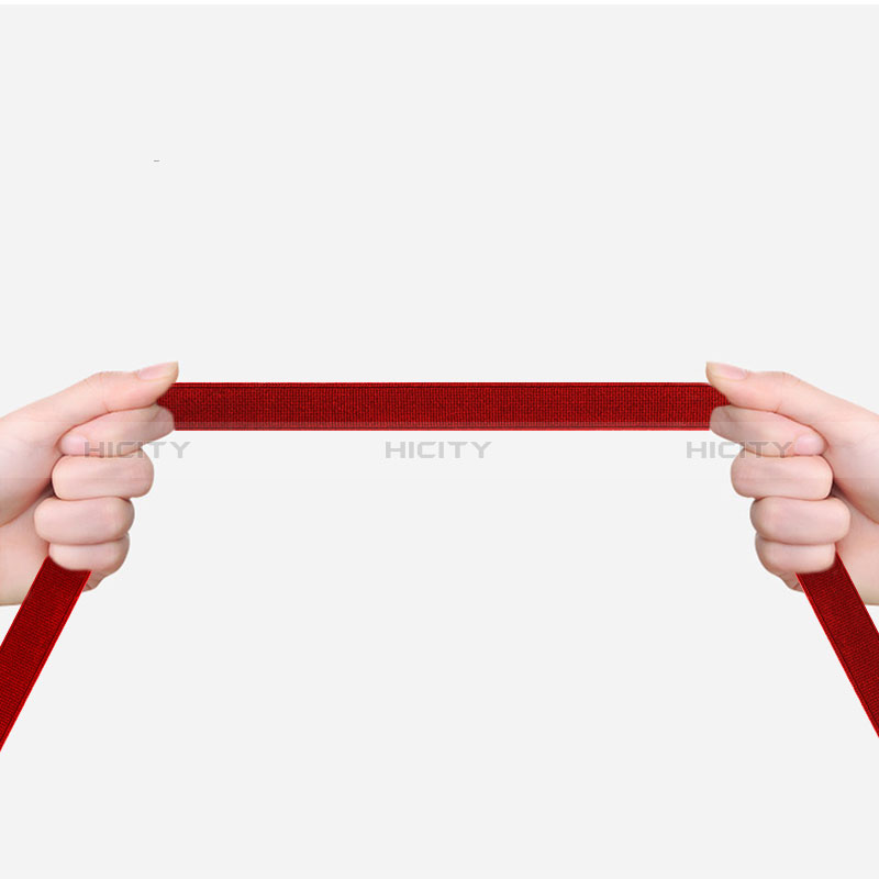 Custodia Pelle Elastico Cover Manicotto Staccabile P04 per Apple Pencil Apple iPad Pro 12.9 Rosso