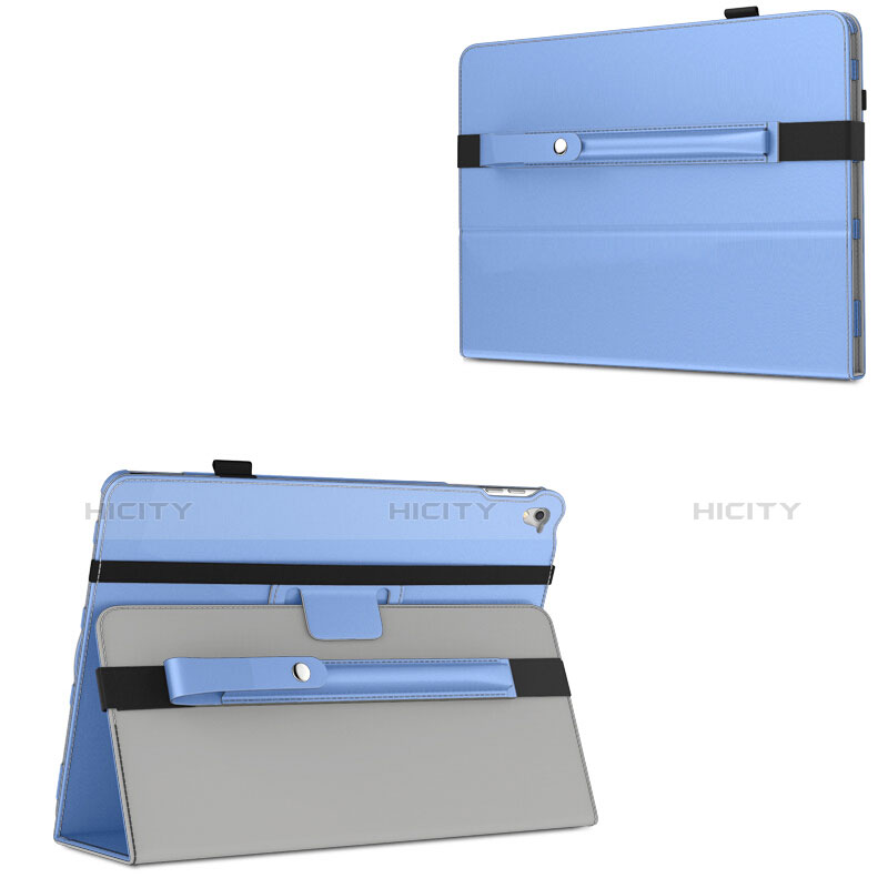 Custodia Pelle Elastico Cover Manicotto Staccabile per Apple Pencil Apple iPad Pro 9.7 Blu