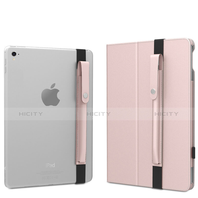 Custodia Pelle Elastico Cover Manicotto Staccabile per Apple Pencil Apple New iPad 9.7 (2018) Oro Rosa