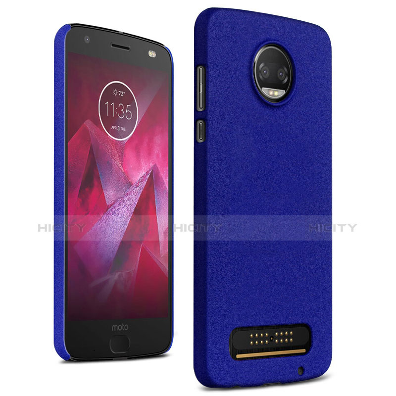 Custodia Plastica Cover Rigida Sabbie Mobili per Motorola Moto Z Play Blu