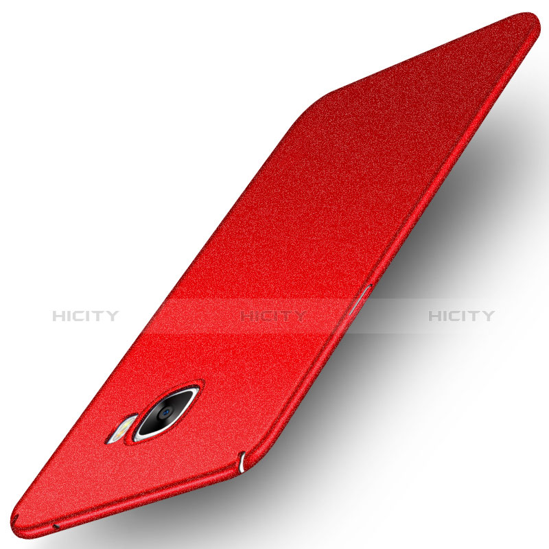 Custodia Plastica Cover Rigida Sabbie Mobili per Samsung Galaxy C7 SM-C7000 Rosso