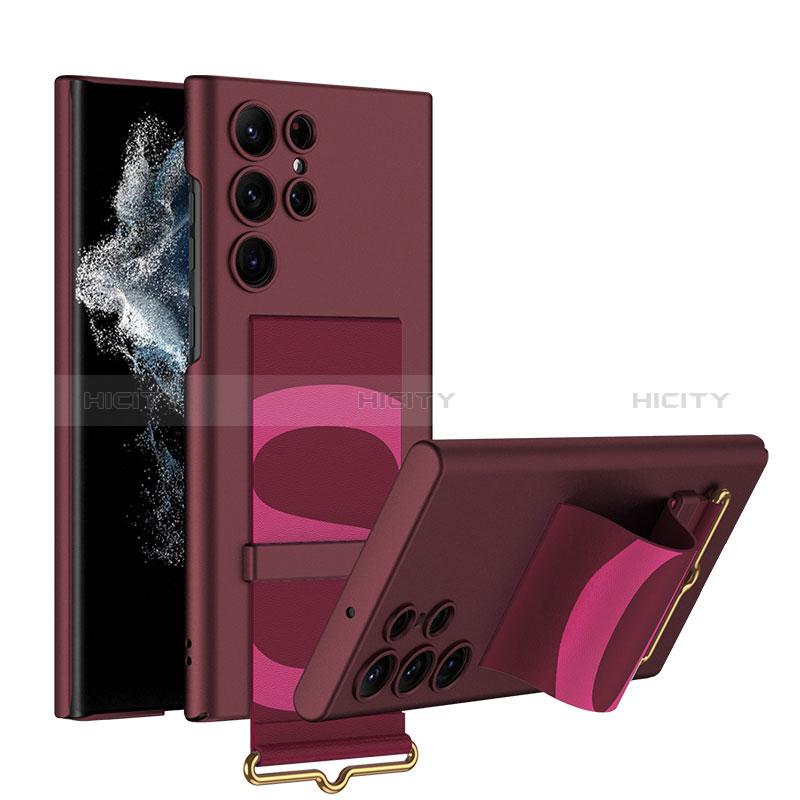 Custodia Plastica Rigida Cover Opaca AC1 per Samsung Galaxy S22 Ultra 5G Rosso Rosa