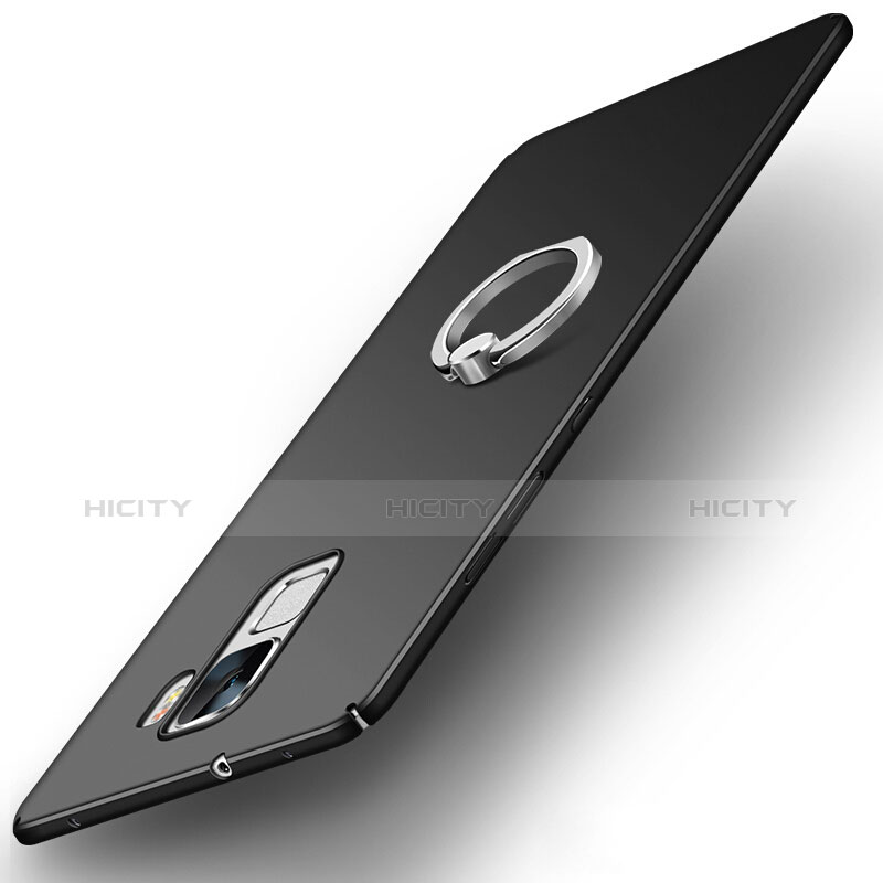 Custodia Plastica Rigida Cover Opaca con Anello Supporto A01 per Huawei Honor 7 Dual SIM