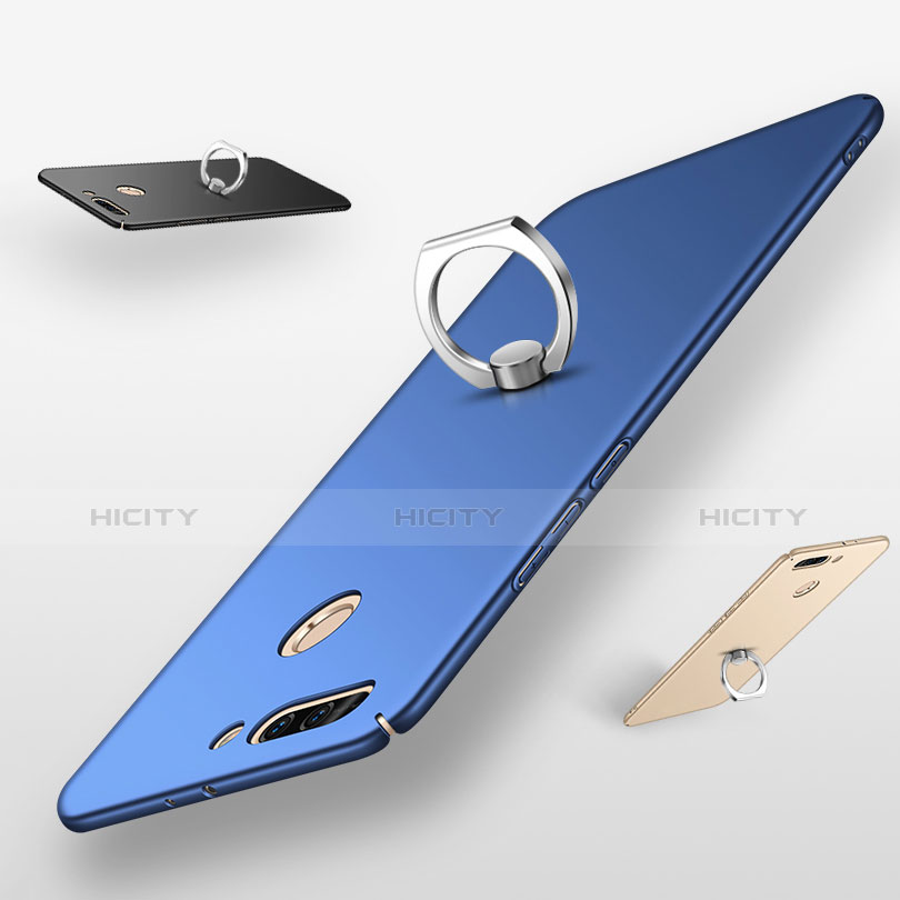 Custodia Plastica Rigida Cover Opaca con Anello Supporto A01 per Huawei Honor 8 Pro