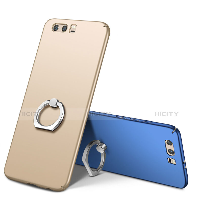 Custodia Plastica Rigida Cover Opaca con Anello Supporto A01 per Huawei Honor 9 Premium