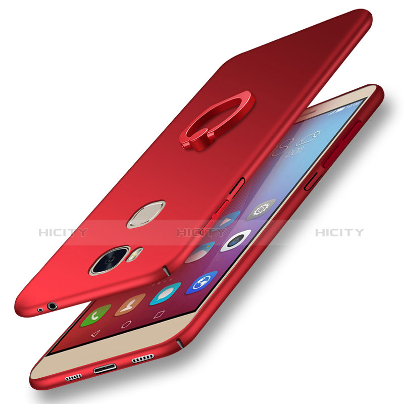 Custodia Plastica Rigida Cover Opaca con Anello Supporto A01 per Huawei Honor Play 5X