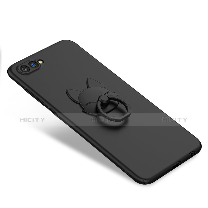 Custodia Plastica Rigida Cover Opaca con Anello Supporto A01 per Huawei Honor View 10