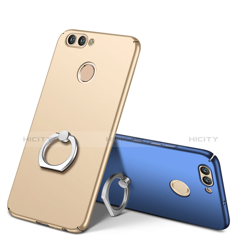 Custodia Plastica Rigida Cover Opaca con Anello Supporto A01 per Huawei Nova 2