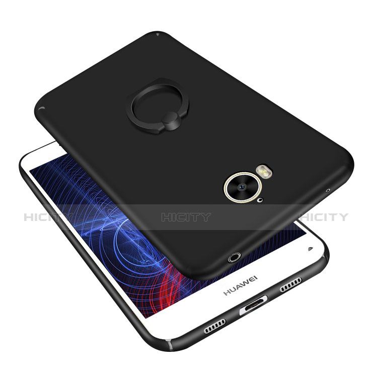 Custodia Plastica Rigida Cover Opaca con Anello Supporto A01 per Huawei Nova Young