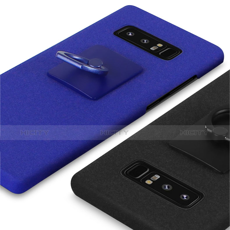 Custodia Plastica Rigida Cover Opaca con Anello Supporto A01 per Samsung Galaxy Note 8