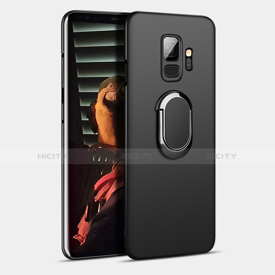 Custodia Plastica Rigida Cover Opaca con Anello Supporto A01 per Samsung Galaxy S9