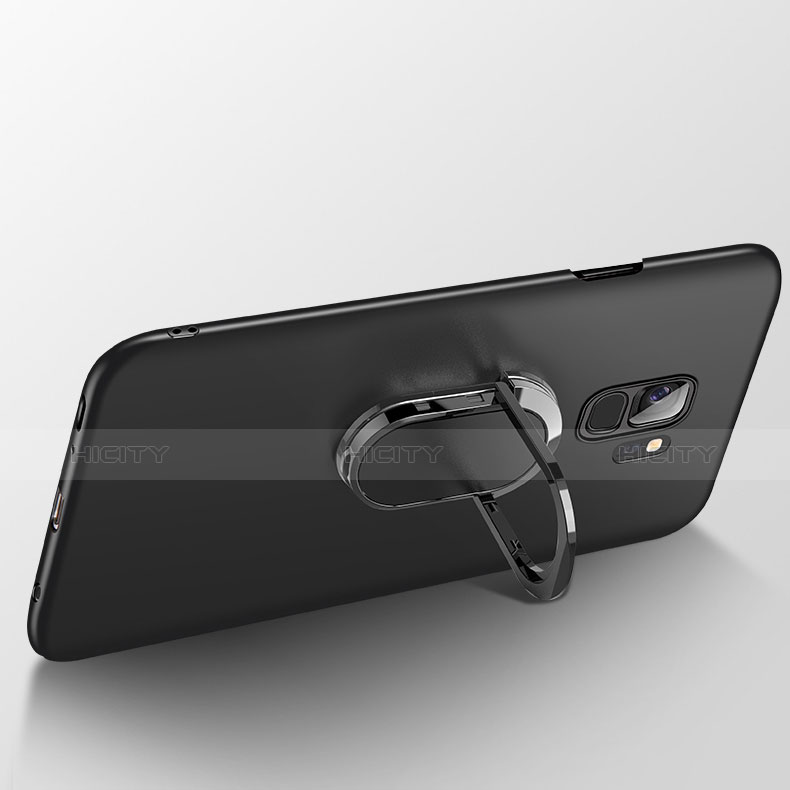 Custodia Plastica Rigida Cover Opaca con Anello Supporto A01 per Samsung Galaxy S9