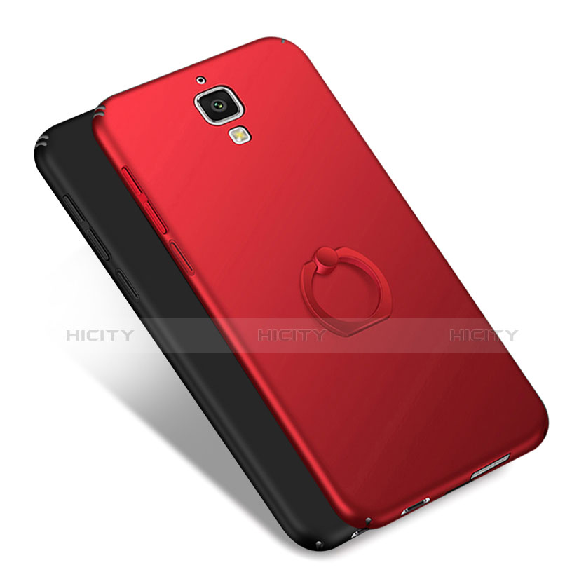 Custodia Plastica Rigida Cover Opaca con Anello Supporto A01 per Xiaomi Mi 4