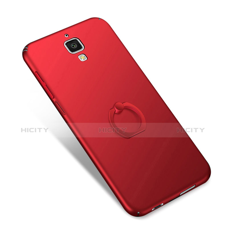 Custodia Plastica Rigida Cover Opaca con Anello Supporto A01 per Xiaomi Mi 4