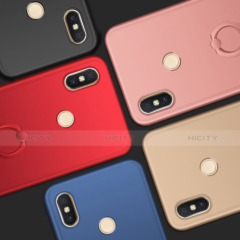 Custodia Plastica Rigida Cover Opaca con Anello Supporto A01 per Xiaomi Redmi S2