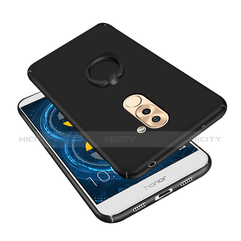 Custodia Plastica Rigida Cover Opaca con Anello Supporto A02 per Huawei GR5 (2017)