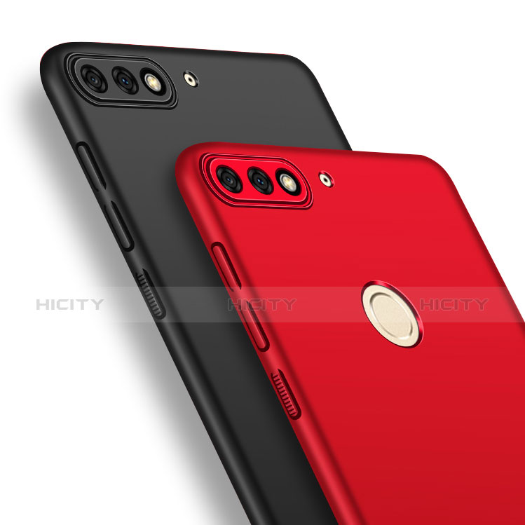 Custodia Plastica Rigida Cover Opaca con Anello Supporto A02 per Huawei Y7 (2018)