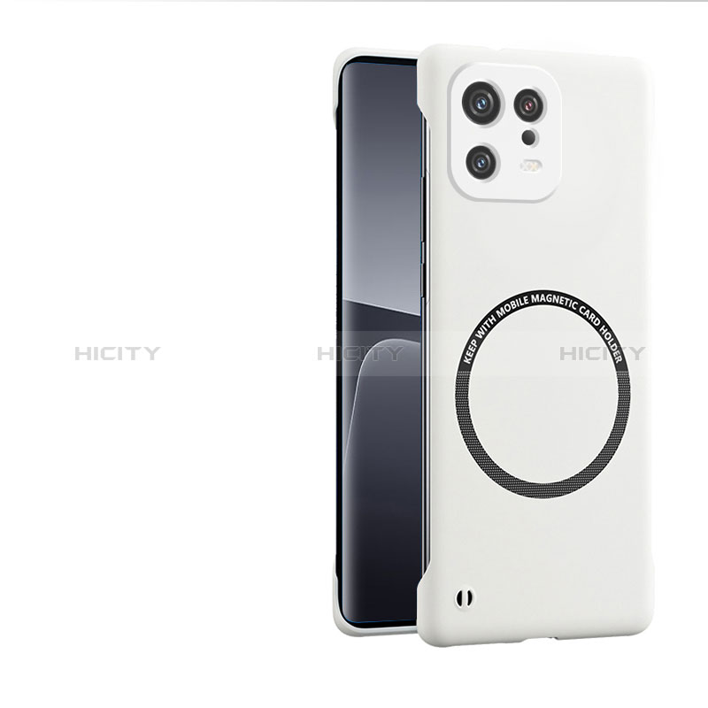 Custodia Plastica Rigida Cover Opaca con Mag-Safe Magnetic P01 per Xiaomi Mi 13 Pro 5G Bianco