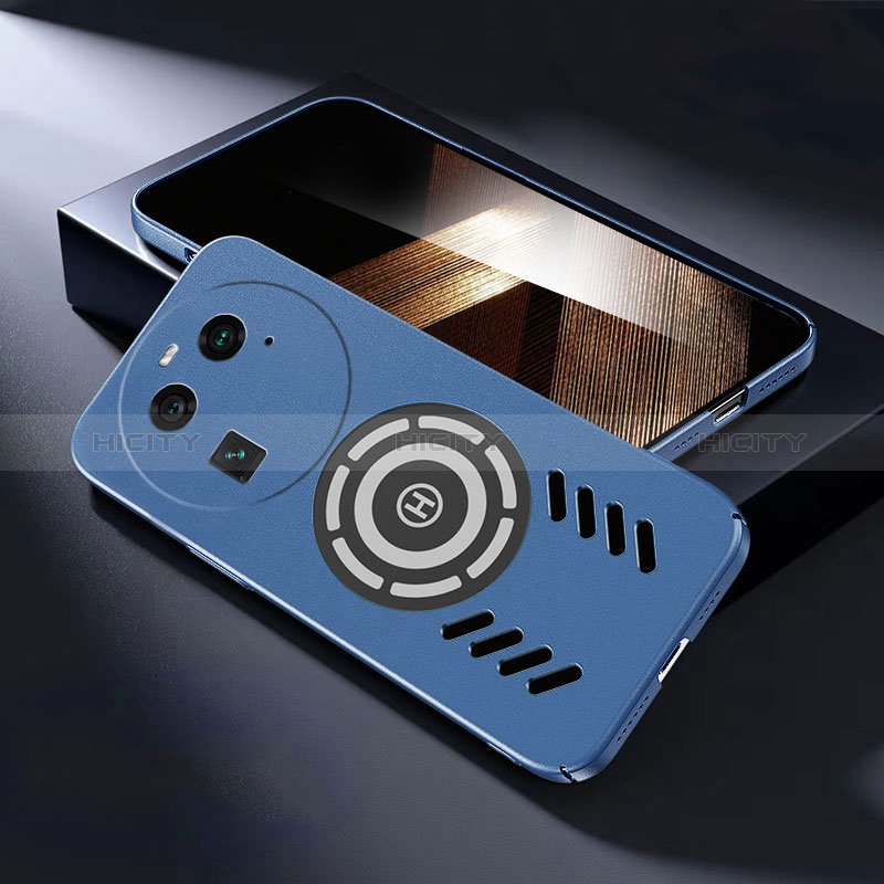 Custodia Plastica Rigida Cover Opaca con Mag-Safe Magnetic per Oppo Find X6 5G Blu