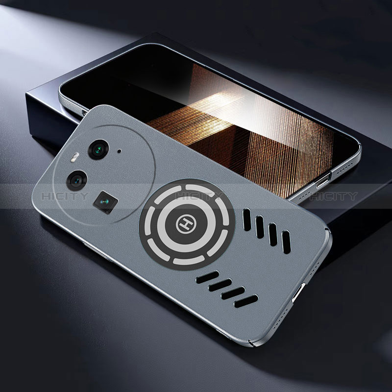 Custodia Plastica Rigida Cover Opaca con Mag-Safe Magnetic per Oppo Find X6 5G Grigio