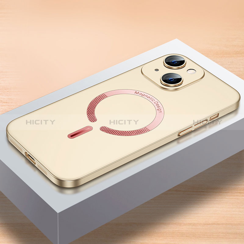 Custodia Plastica Rigida Cover Opaca con Mag-Safe Magnetic QC1 per Apple iPhone 14 Oro