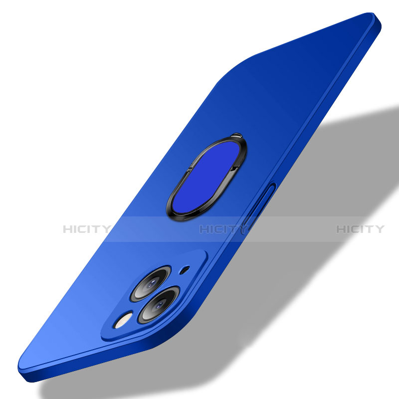 Custodia Plastica Rigida Cover Opaca con Magnetico Anello Supporto A01 per Apple iPhone 15
