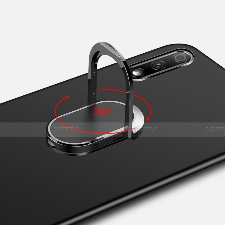 Custodia Plastica Rigida Cover Opaca con Magnetico Anello Supporto A01 per Huawei Honor 9X