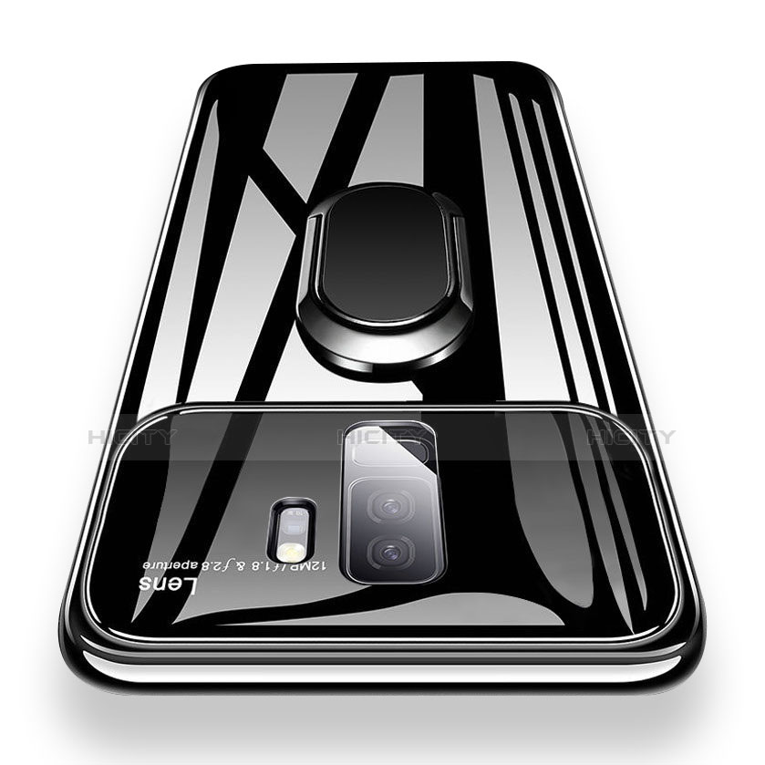Custodia Plastica Rigida Cover Opaca con Magnetico Anello Supporto A01 per Samsung Galaxy S9 Plus