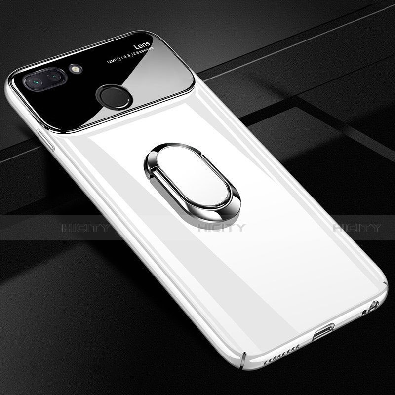 Custodia Plastica Rigida Cover Opaca con Magnetico Anello Supporto A01 per Xiaomi Mi 8 Lite