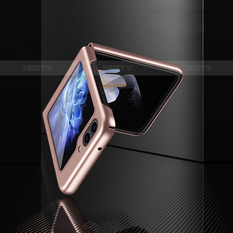 Custodia Plastica Rigida Cover Opaca con Magnetico Anello Supporto AN1 per Samsung Galaxy Z Flip5 5G