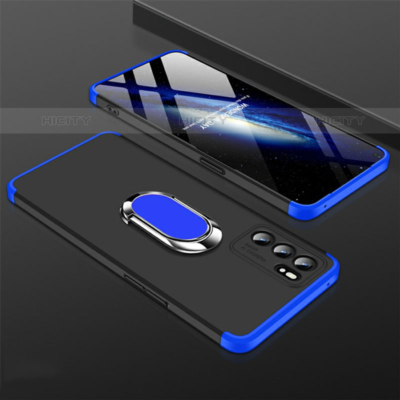 Custodia Plastica Rigida Cover Opaca con Magnetico Anello Supporto GK1 per Oppo Reno6 Pro 5G India