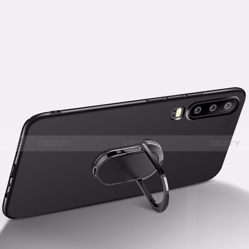 Custodia Plastica Rigida Cover Opaca con Magnetico Anello Supporto P01 per Huawei P30