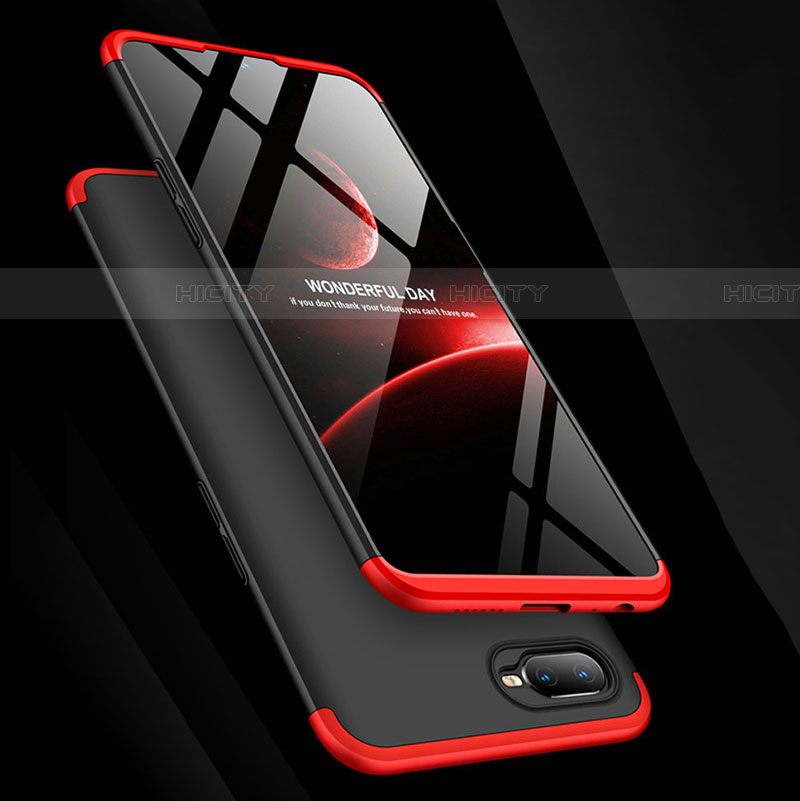 Custodia Plastica Rigida Cover Opaca con Magnetico Anello Supporto P01 per Oppo RX17 Neo