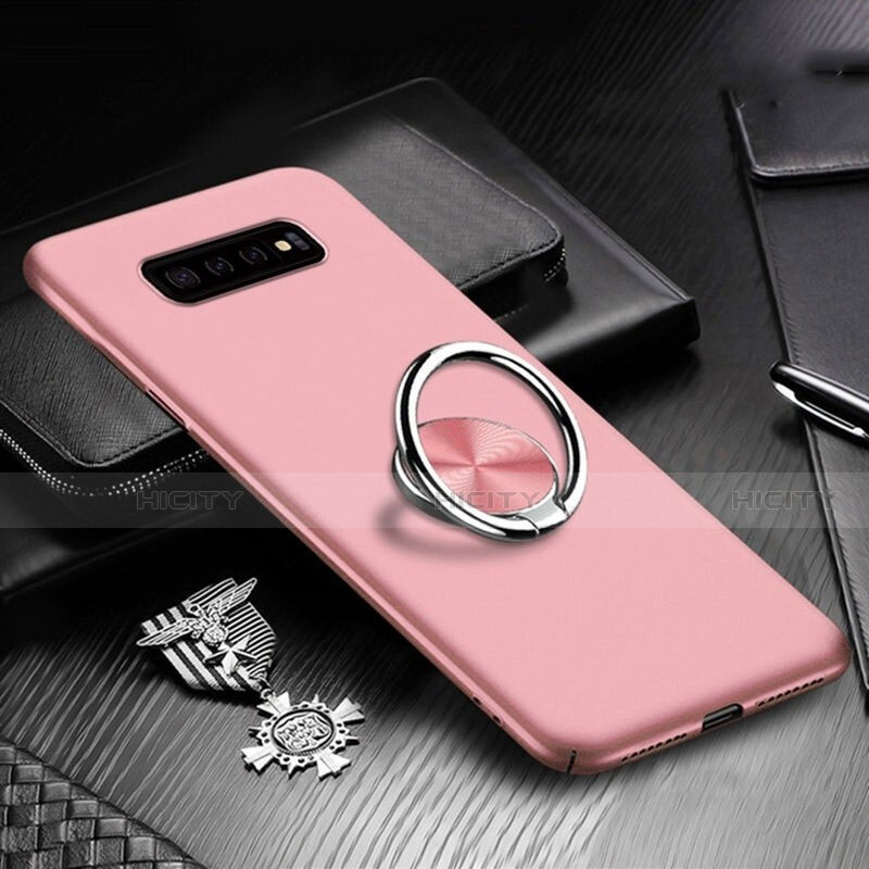 Custodia Plastica Rigida Cover Opaca con Magnetico Anello Supporto P01 per Samsung Galaxy S10 5G
