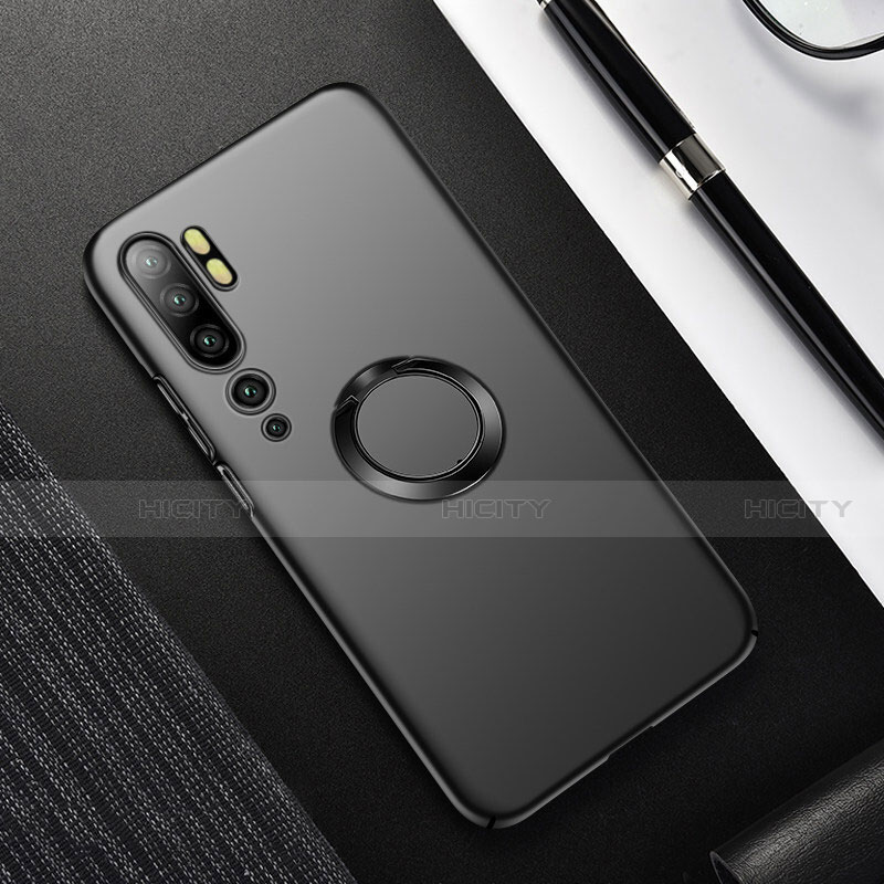 Custodia Plastica Rigida Cover Opaca con Magnetico Anello Supporto P01 per Xiaomi Mi Note 10 Pro