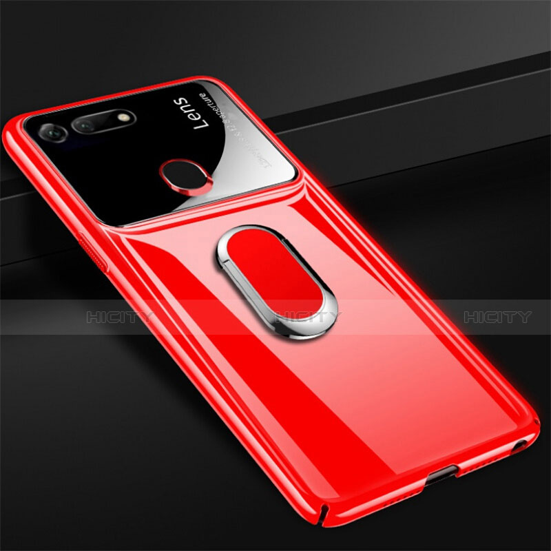 Custodia Plastica Rigida Cover Opaca con Magnetico Anello Supporto P02 per Huawei Honor View 20