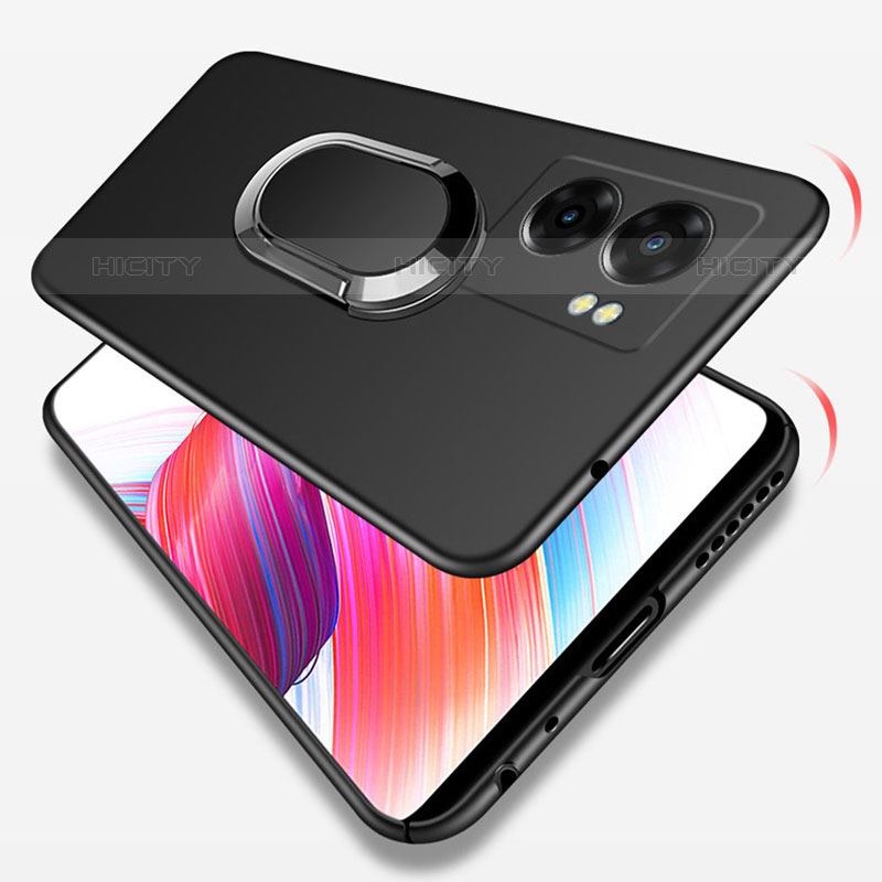 Custodia Plastica Rigida Cover Opaca con Magnetico Anello Supporto per OnePlus Nord N300 5G