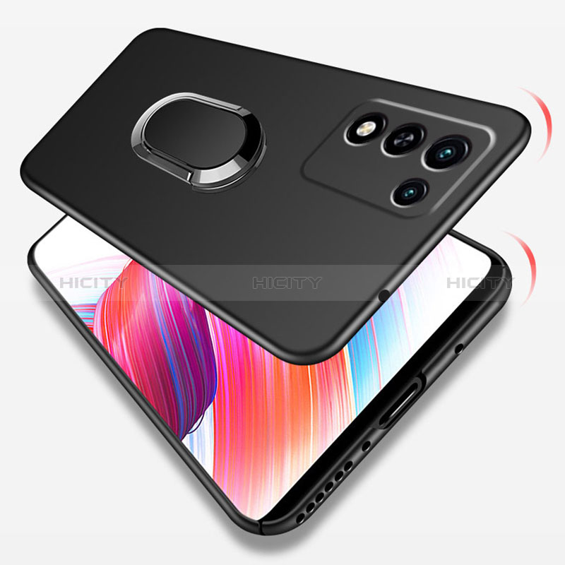 Custodia Plastica Rigida Cover Opaca con Magnetico Anello Supporto per Oppo K9S 5G