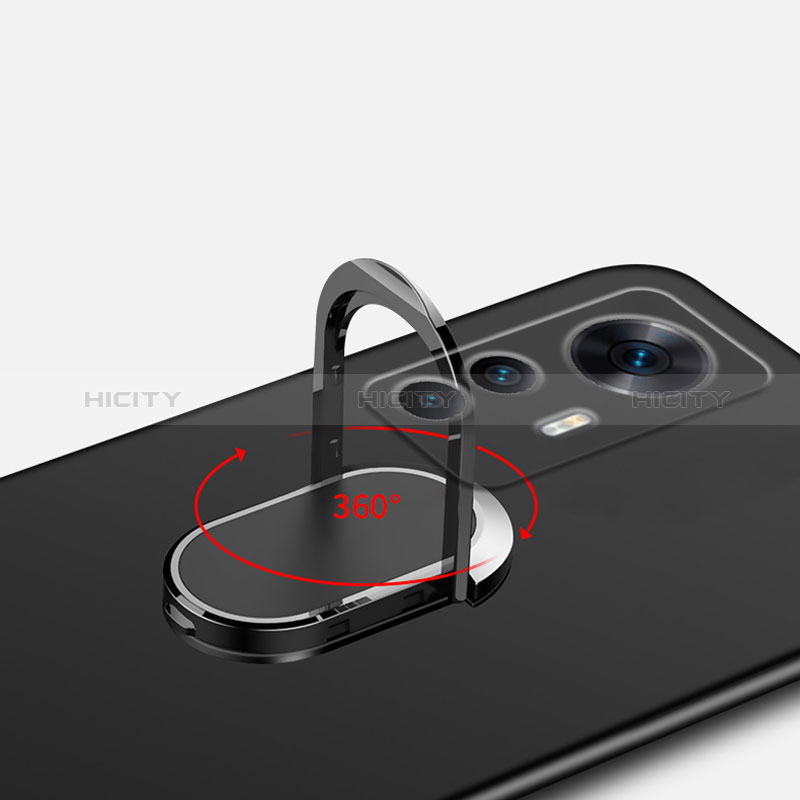 Custodia Plastica Rigida Cover Opaca con Magnetico Anello Supporto per Xiaomi Mi 12T Pro 5G