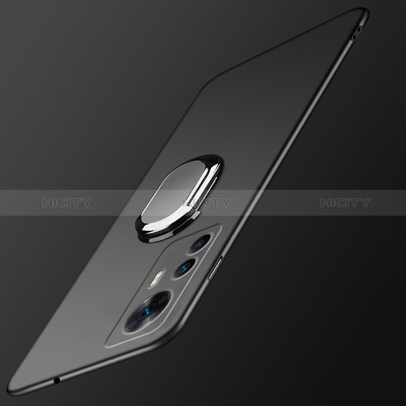 Custodia Plastica Rigida Cover Opaca con Magnetico Anello Supporto per Xiaomi Mi 12T Pro 5G