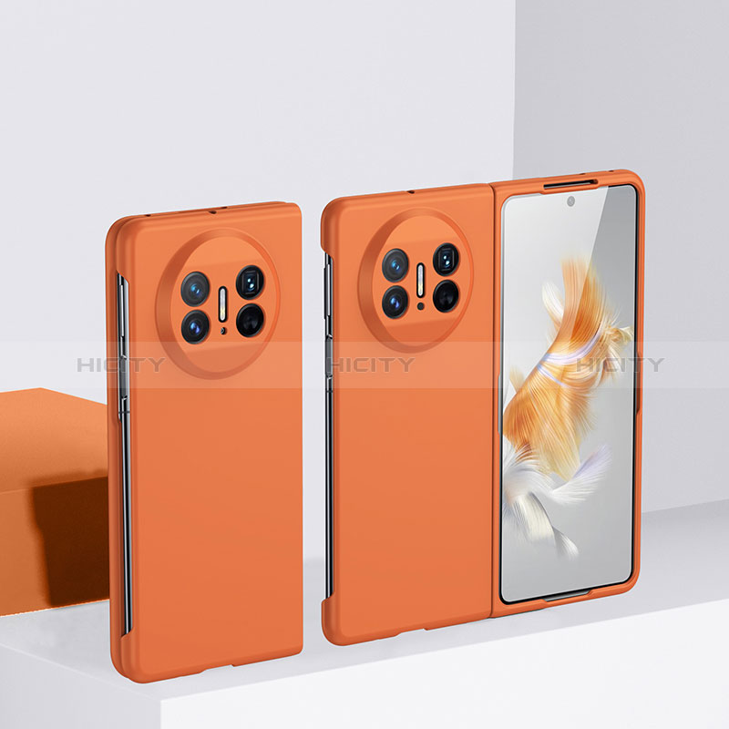 Custodia Plastica Rigida Cover Opaca Fronte e Retro 360 Gradi BH1 per Huawei Mate X5 Arancione