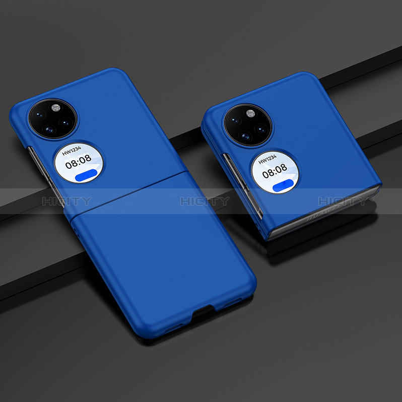 Custodia Plastica Rigida Cover Opaca Fronte e Retro 360 Gradi BH2 per Huawei Pocket S Blu