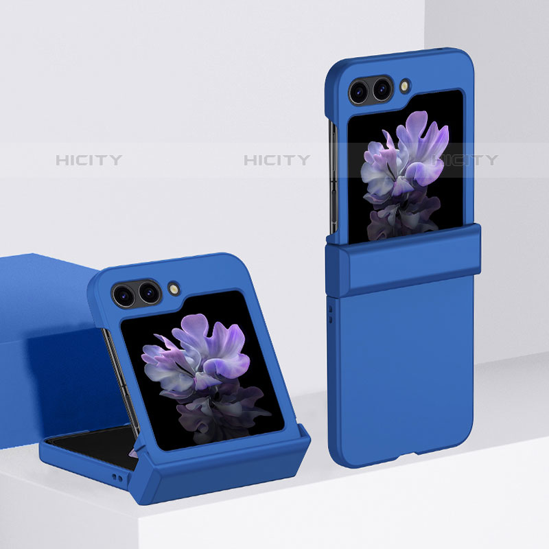 Custodia Plastica Rigida Cover Opaca Fronte e Retro 360 Gradi BH2 per Samsung Galaxy Z Flip5 5G Blu
